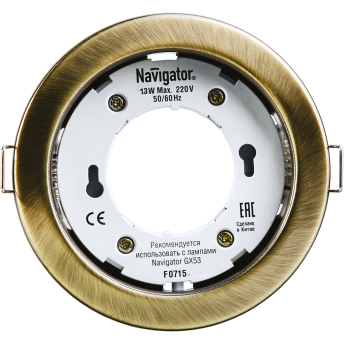 Светильник NAVIGATOR ДВО-13w GX53 без лампы черненая бронза Светильник NAVIGATOR ДВО-13w GX53 без лампы черненая бронза