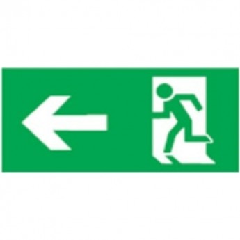 Аварийная наклейка NAVIGATOR серии NL-100x200W-E32 "Направление к эвакуационному выходу налево"