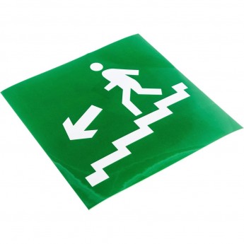 Аварийная наклейка NAVIGATOR серии NL-150x150W-E16 "Направление к эвакуационному выходу вверх налево"