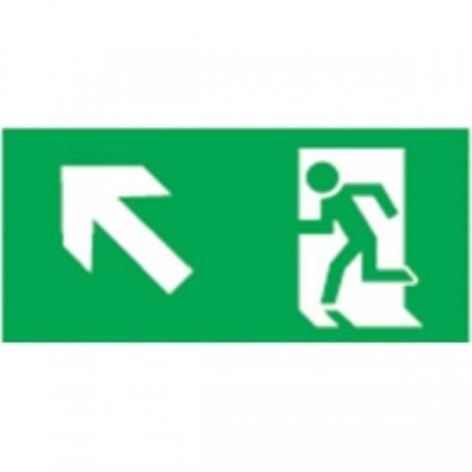 Аварийная наклейка NAVIGATOR серии "Направление к эвакуационному выходу налево вверх" NL-310H90NEF07-E34