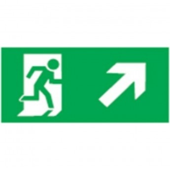 Аварийная наклейка NAVIGATOR серии NL-310H90NEF07-E37 "Направление к эвакуационному выходу направо вверх"