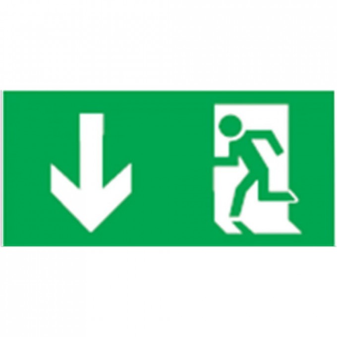 Аварийная наклейка NAVIGATOR серии "Направление к эвакуационному выходу налево вниз" NL-310H90NEF07-E40