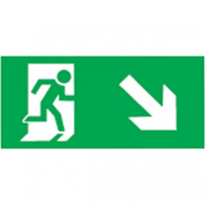 Аварийная наклейка NAVIGATOR серии "Направление к эвакуационному выходу направо вниз" NL-310H90NEF07-E36