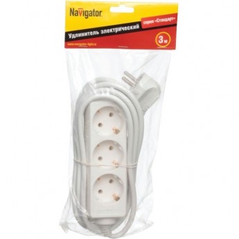 Бытовой удлинитель NAVIGATOR серии NPE-S (E) NPE-S-03-300-E-3x1 Бытовой удлинитель NAVIGATOR серии NPE-S (E) NPE-S-03-300-E-3x1