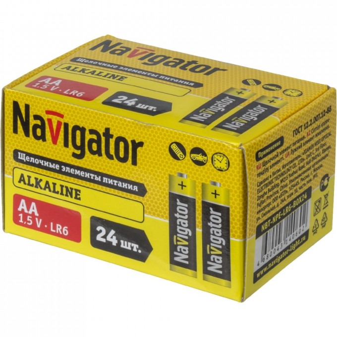 Батарейки NAVIGATOR серии щелочные NBT-NPE-LR6-BOX24