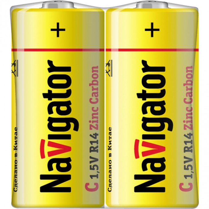 Батарейки NAVIGATOR серии солевые NBT-NS-R14-SH2
