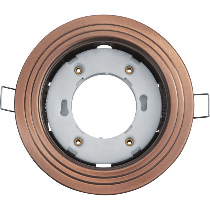 Встраиваемый декоративный поворотный светильник NAVIGATOR серия 2 кольца черная медь NGX-R6-006-GX53