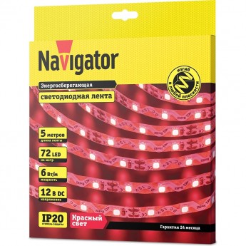 Лента NAVIGATOR серии NLS-2835RST72-6-IP20-12V Лента NAVIGATOR серии NLS-2835RST72-6-IP20-12V