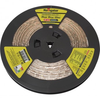 Светодиодная лента NAVIGATOR серии NLS-3528W60-4.8-IP20-12V-R50 Светодиодная лента NAVIGATOR серии NLS-3528W60-4.8-IP20-12V-R50