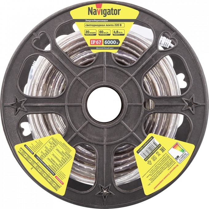 Светодиодная лента NAVIGATOR серии NLS-3528SW60-4.8-IP67-220V