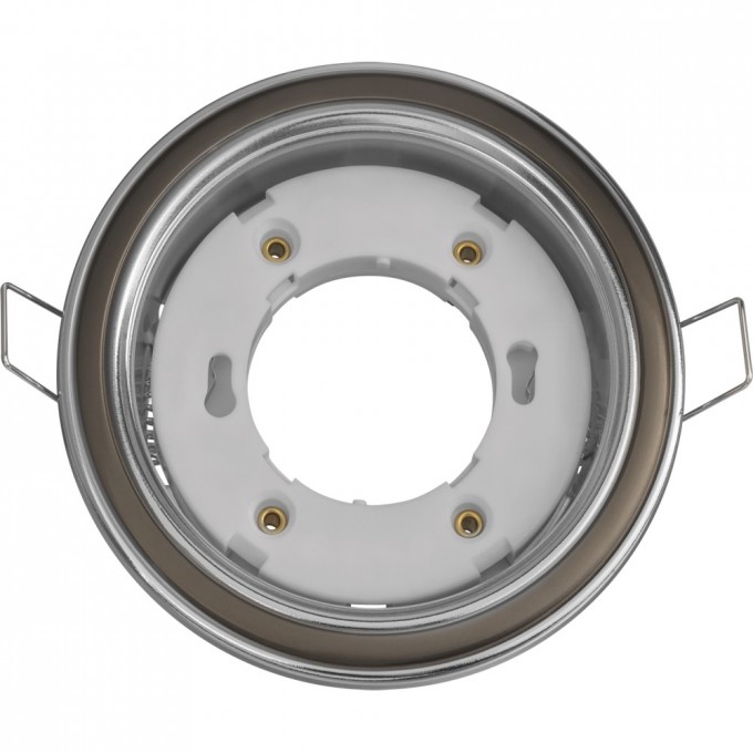 Встраиваемый декоративный светильник NAVIGATOR серии NGX кольцо, серебро-черный хром NGX-R10-004-GX53