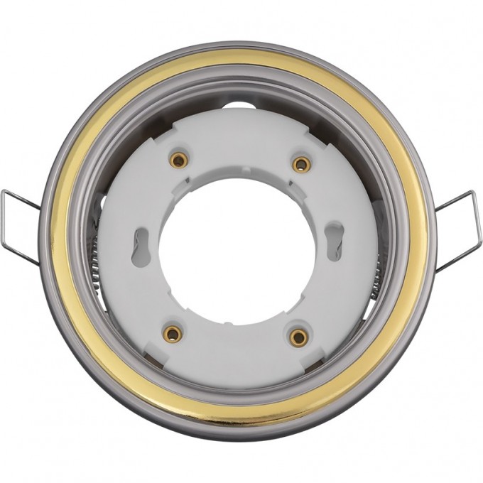 Встраиваемый декоративный светильник NAVIGATOR серии NGX кольцо, серебро-золото NGX-R10-003-GX53